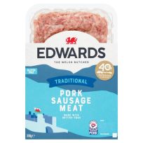EDWARDS TRADITIONAL PORK SAUSAGE MEAT 350 GMS (CONTAINS PORK)