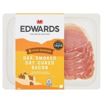 EDWARDS OAK SMOKED DRY CURED BACON 240 GMS (CONTAINS PORK)