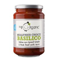 MR ORGANIC BASILICO SMOOTH PASTA SAUCE NO ADD SUGAR 350 GMS