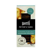 PETERSYARD ROSEMARY AND SEA SALT SOURDOUGH CRACKERS 90 GMS
