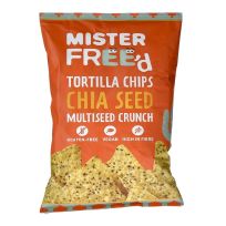 MISTER FREED TORTILLA CHIPS WITH CHIA SEED MULTISEED CRUNCH GLUTEN FREE 135 GMS