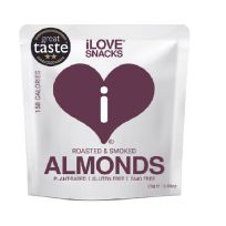 I LOVE YOU SNACKS SMOKED ALMONDS 25 GMS