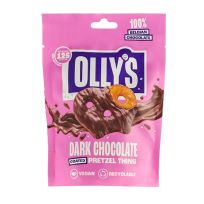 OLLY'S PRETZELS DARK CHOCOLATE 90 GMS