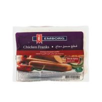 EMBORG CHICKEN FRANKS HOT AND SPICY 340 GMS