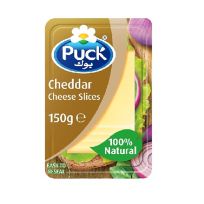 PUCK WHITE CHEDDAR CHEESE SLICES 150 GMS