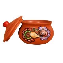 MITTICOOL CLAY CURD POT FLORAL 1'S