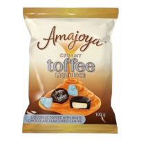 AMAJOYA LIQUORICE TOFFEE WITH WHITE CHOCOLATE 100 GMS