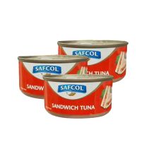 SAFCOL LIGHT MEAT TUNA FLAKES SANDWICH IN SUNFLOWER OIL 3X185 GMS