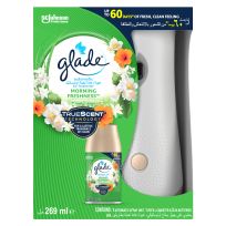 GLADE AUTOMATIC SPRAY HOLDER & MORNING FRESHNESS REFILL STARTER KIT 269 ML