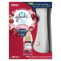 GLADE AUTOMATIC SPRAY HOLDER WITH 1 BLOOMING PEONY & CHERRY AIR FRESHENER REFILL 269 ML