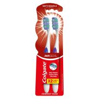 COLGATE 360 OPTIC WHITE SOFT WHITENING TOOTHBRUSH 2'S @SPECIAL PRICE