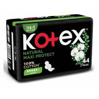 KOTEX NATURAL MAXI THICK COTTON SUPER SANITARY PADS 44'S