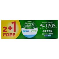 ACTIVIA GREEK YOGHURT PLAIN DOUBLE ZERO 3X150 GMS