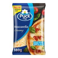 PUCK CREAMY SHREDDED MOZZARELLA CHEESE 180 GMS