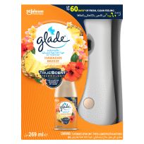 GLADE AUTOMATIC SPRAY HOLDER & HAWAIIAN BREEZE REFILL STARTER KIT 269 ML