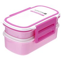 ROYAL FORD 2 LAYER AIR TIGHT LUNCH BOX PINK 1'S