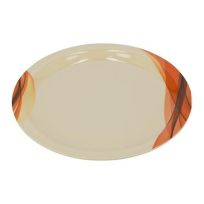 ROYAL FORD MELAMINE WARE 10 CM SUPER RAYS FLAT PLATE BROWN 1'S