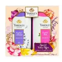 YARDLY TALC ENGLISH LAVENDER + RED ROSE 2X250 GMS