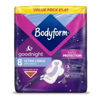 BODYFORM ULTRA NIGHT PADS 8'S
