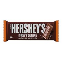 HERSHEY`S COOKIES N CHOCOLATE BAR 40 GMS