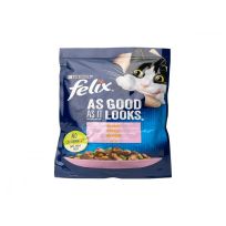 PURINA FELIX WITH TROUT AND GREEN BEAND 85 GMS