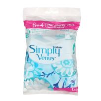 GILLETTE SIMPLY VENUS 2 DISPOSABLE RAZORS 8+4 FREE
