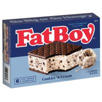 FATBOY ICE CREAM COOKIES N CREME SANDWICH 30 OZ