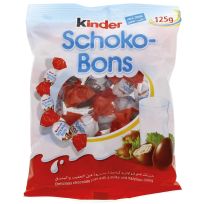 KINDER SCHOKO BONS MILK COCOA HAZELNUT 125 GMS