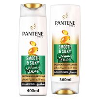 PANTENE SMOOTH & SILK SHAMPOO 400 ML + CONDITIONER 350 ML