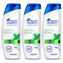 HEAD AND SHOULDERS MENTHOL REFRESH ANTI DANDRUFF SHAMPOO 3X400 ML