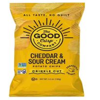 THE GOOD CHEDDAR SOUR CREAM CRINKLE BAGGED CHIPS 1.50 OZ