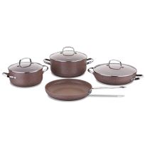 Korkmaz A1272 PCS Creamy Granit Non Stick Stylish 12 PCS Turkish Cookware  set