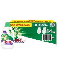 ARIEL AUTOMATIC LAUNDRY DETERGENT POWDER ORIGINAL 14 KG + LAVENDER GEL 1 LTR FREE