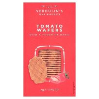 VERDUIJN'S CHEESE WAFERS WITH TOMATO AND BASIL CRACKERS 75 GMS