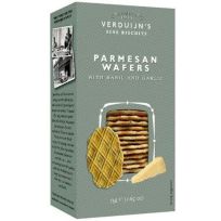 VERDUIJN'S PARMESAN WAFERS WITH BASIL AND GARLIC 75 GMS