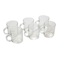 LUMINARC TEA CUP CLEAR SET OF 6'S