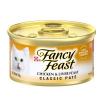 PURINA FANCY FEAST CLASSIC PATE CHICKEN AND LIVER FEAST GOURMET CAT FOOD CAN 85 GMS