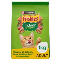 FRISKIES ADULT INDOOR DELIGHTS DRY CAT FOOD BAG 1 KG