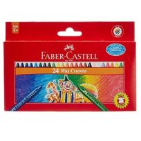 FABER CASTELL WAX CRAYON PACK OF 24 REG LONG 75 MM 1'S