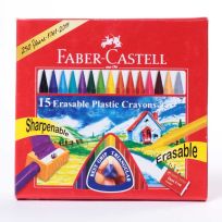FABER CASTELL ERASABLE CRAYONS 70 MM 15'S