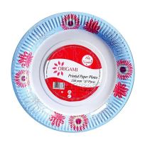 ORIGAMI PRINTED PLATES 23 CM 10'S