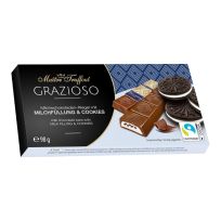 MAITRE TRUFFOUT GRAZIOSO MILK CHOCO WITH MILK CREAM&PIECES OF COCOA 98 GMS