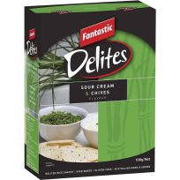 FANTASTIC SOUR CREAM & CHIVES DELITES RICE SNACKS 100 GMS