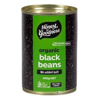 HONEST TO GOODNESS ORGANIC BLACK BEANS 400 GMS