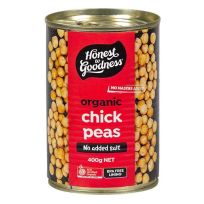 HONEST TO GOODNESS ORGANIC CHICKPEAS 400 GMS