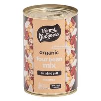 HONEST TO GOODNESS ORGANIC FOUR BEAN MIX 400 GMS