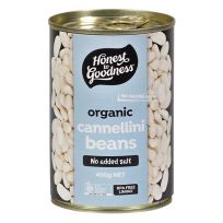 HONEST TO GOODNESS ORGANIC CANNELLINI BEANS 400 GMS